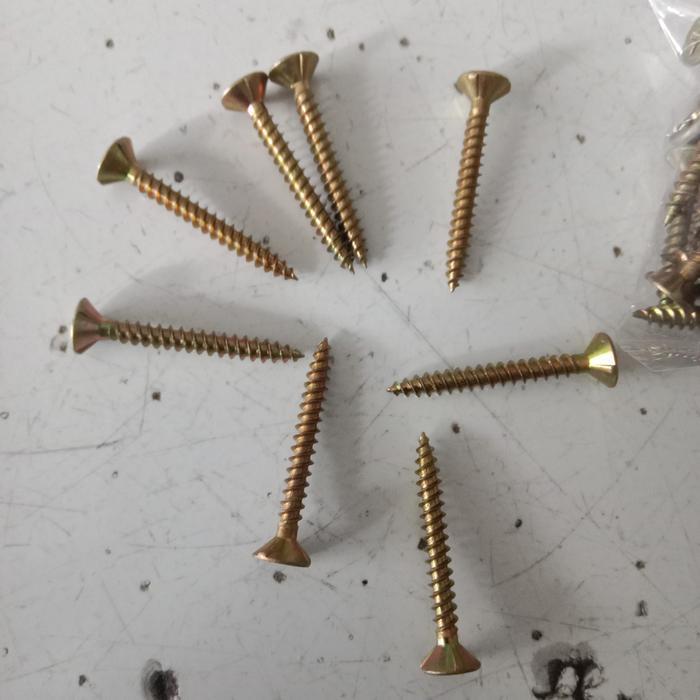 baut sekrup GRC kuning m6x11/4 isi 50pc