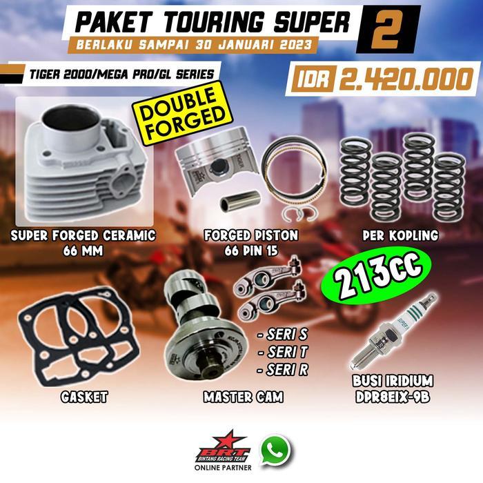 BRT Paket Touring 2 Tiger 200 Block Ceramic-Piston-Per Kopling-NokenAS