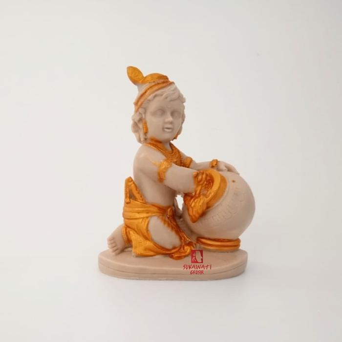 Patung Dewa Krisna - Dewa Kresna - Patung Krisna Kecil Bawa Ladu