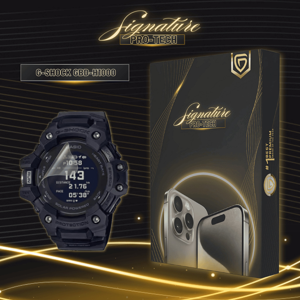 GETSO SIGNATURE PRO-TECH - Premium Anti-Scratch Protector for Casio Smartwatch G-Shock GBD-H1000 / S