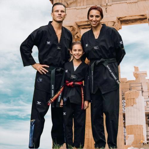 SALE Dobok Hitam Taekwondo TUSAH Hapkido 100% ori uniform seragam beladiri Tusah sparring Tusah