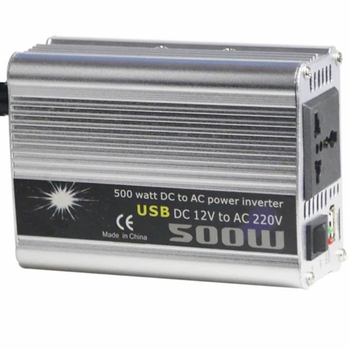 Mobil Inverter 500W 12V Alat Mengubah Power Arus Ac Dc Charger Adaptor Terbaru 