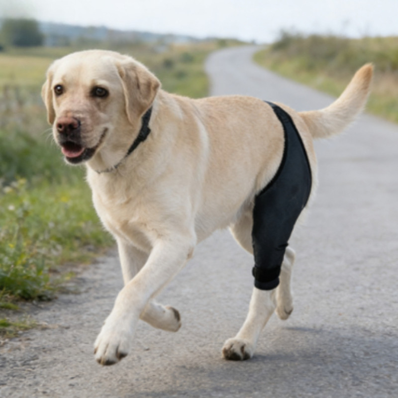 Dog Leg Support Brace for Hind Leg Front Leg, Adjustable Pet Injury Recovery Sleeve, Dog Knee