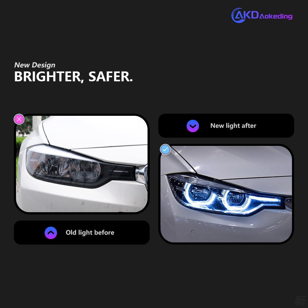 . Akd Car Styling Head Lamp For Bmw F30 Headlights 2013-2015 F35 Led -