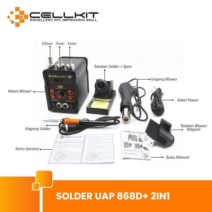 Cellkit Solder Uap - Blower - Hot Air Gun Digital 2In1 868D+