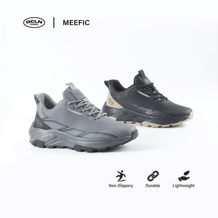 DECLAN CASUAL SNEAKERS OUTDOOR SHOES KASUAL PRIA MEEFIC 01-099 HITAM KARET