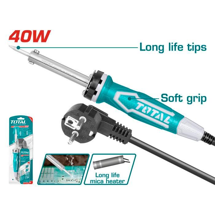TOTAL Electric soldering iron TT328151 - Solder listrik 40W