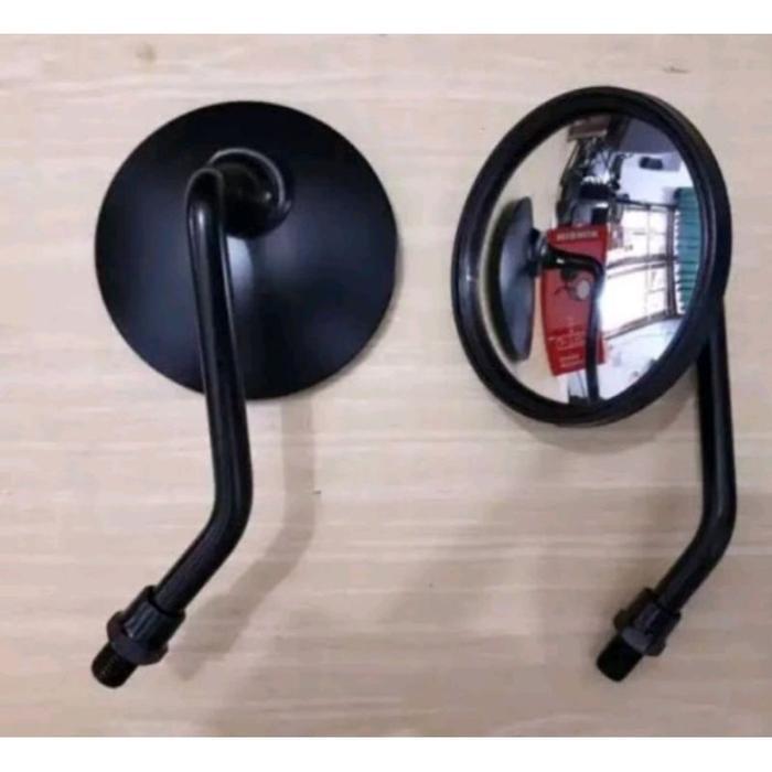 TERBARU Spion Bulat Retro Kecil Hitam CB Tiger Scoopy Vario Beat Supra