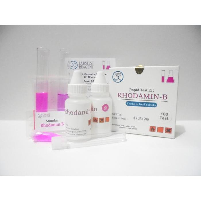 Test Kit Rhodamin B 100 test, Rapid Test Rhodamine B / Testkit Pewarna