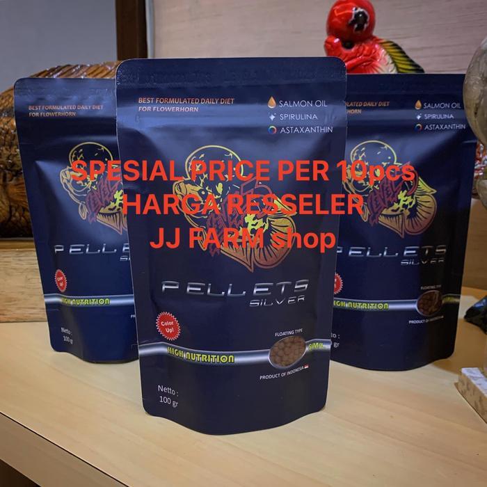 Pelet Level3 Silver 10Pcs Resseler Makanan Ikan Louhan Koi Koki Oscar