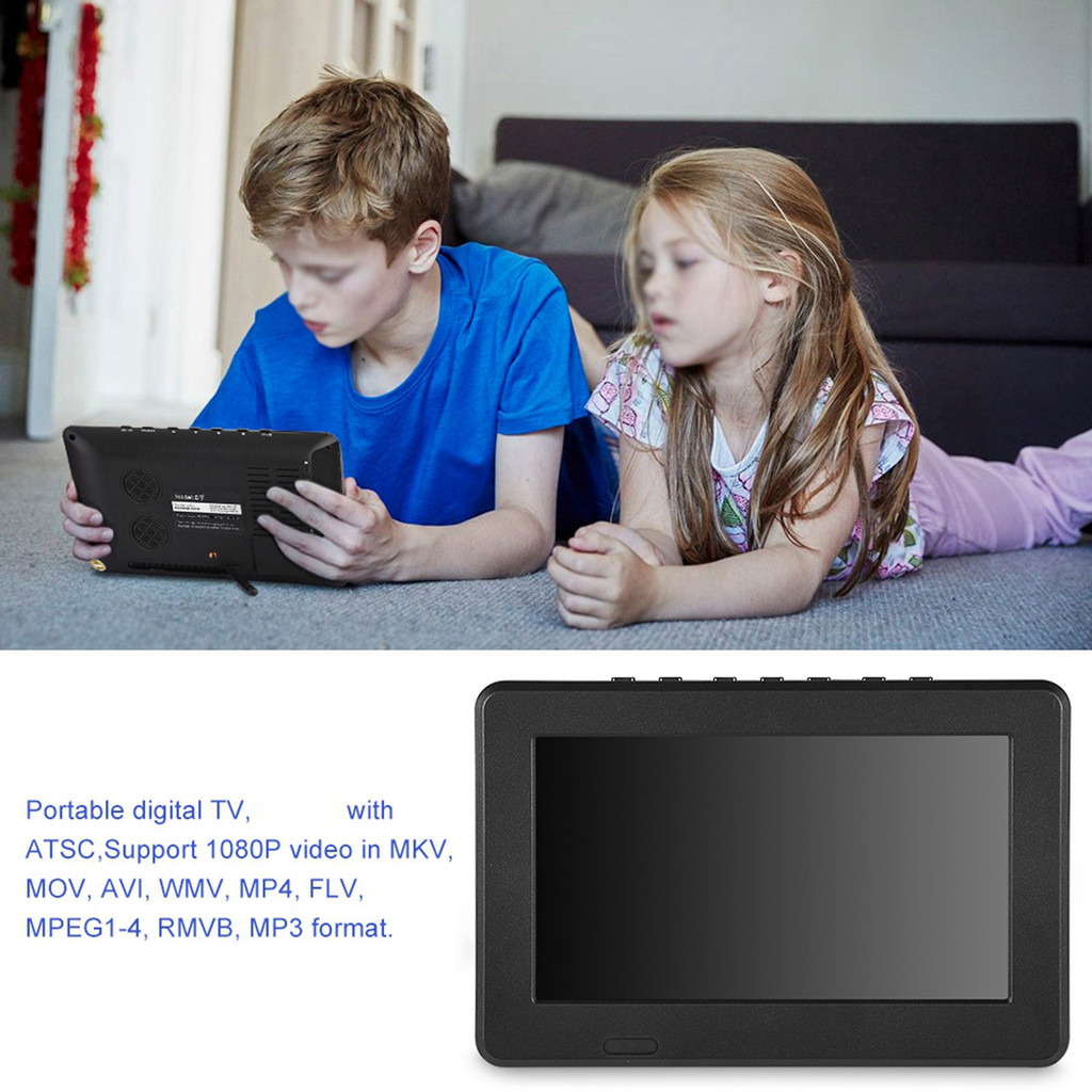 Zerro Digital TV Mini HD TV Portable ATSC 7" 9" 10" 12" 16:9 Digital Television TV  LED 1080P Video 