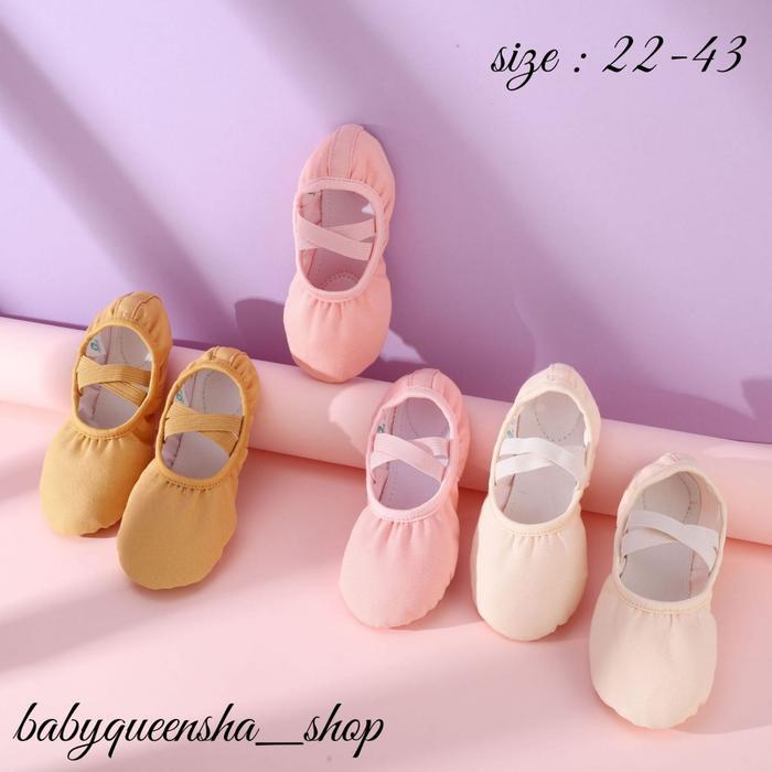 Bata Kiddora - Polos Kode A2 Sepatu Ballet Anak Dewasa Polos/Sepatu Ballet/Sepatu Bal