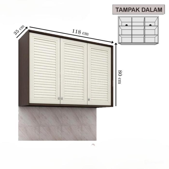 ` Kitchen set atas 3 pintu Valencia
