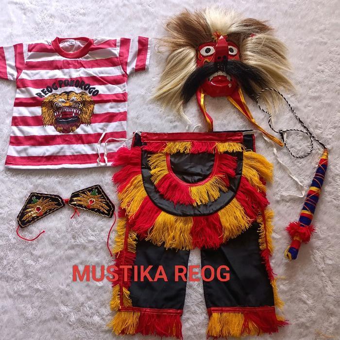 FREE ONGKIR PAKET KOMPLIT BAJU GANONG ANAK, PAKET KOMPLIT BAJU REOG DAN GANONGAN ANAK ANAK