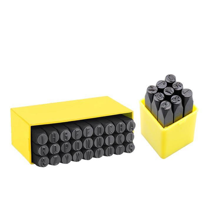 36pcs Paket Alat Ketok Huruf Dan Angka Nomor Angka Dan Huruf Ketok Besi Ukuran 4mm 6mm 8mm Alphabets