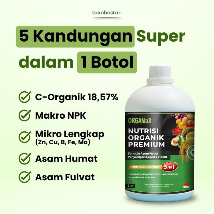 Orgamax 1 Liter - Pupuk Organik Asam Fulvat Pencegah Keriting dan Stress Tanaman