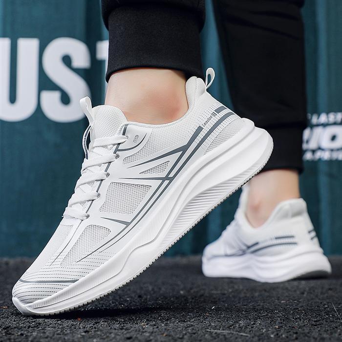 Leedoo Sepatu Pria Casual Sepatu Sneakers Cowok Sepatu Lari Nyaman Putih Sepatu Kerja Antiselip