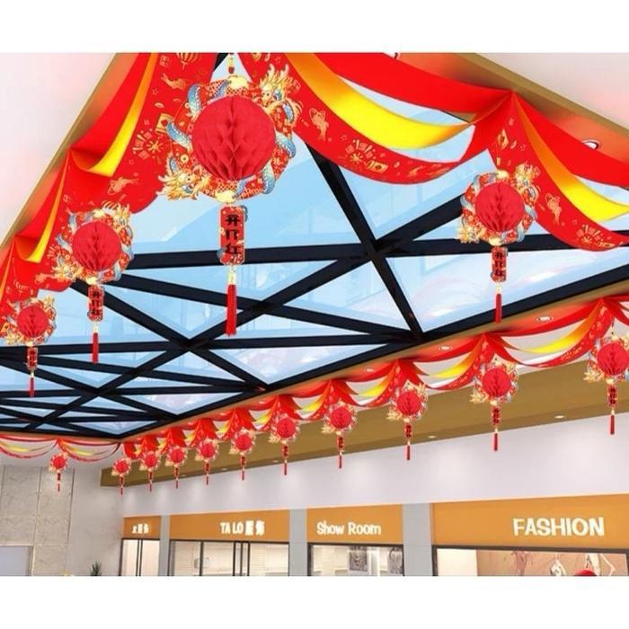 Hiasan Imlek 2024 / Gantungan Dinding Imlek Motif Naga / Tempelan Imlek 2024 / Hiasan Pintu Imlek
