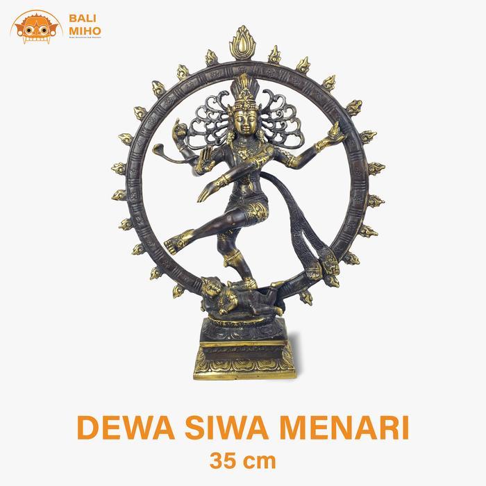 Patung Dewa Siwa Menari Kuningan/Patung Nataraja/Patung Siwa/Dewa Siwa