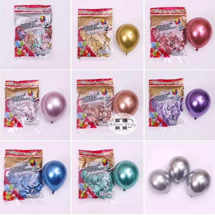 balon latex chrome 5inch / balon metalik chrome 5inch