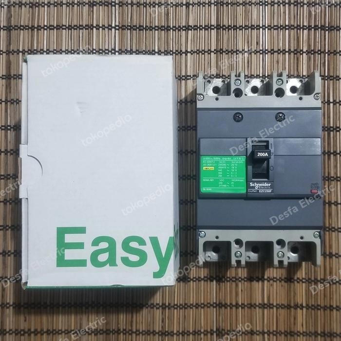 Mccb Schneider Ezc250F 3 Phase 200 Ampere Original
