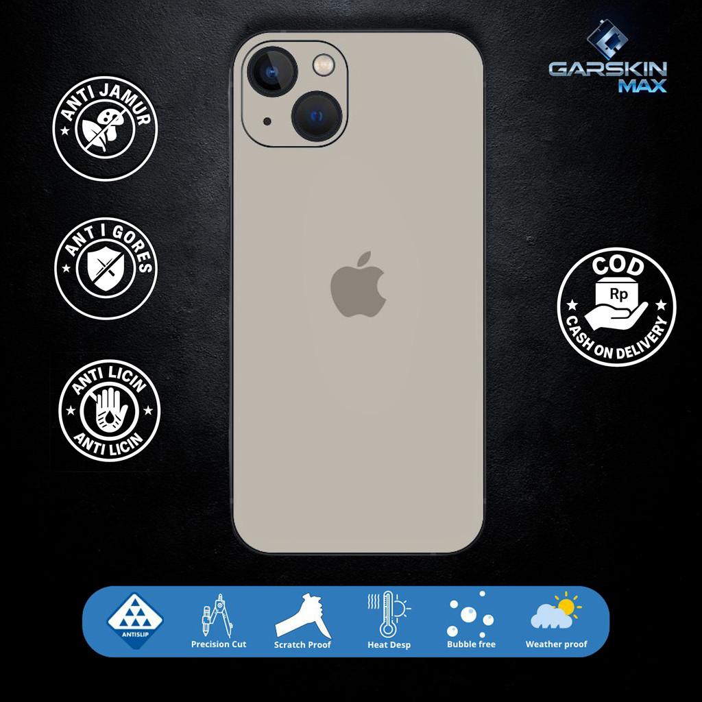 Garskin Skin Iphone 13 Reguler titanium series Fullbody / Backonly | Anti Gores | Bisa Custom | Kode