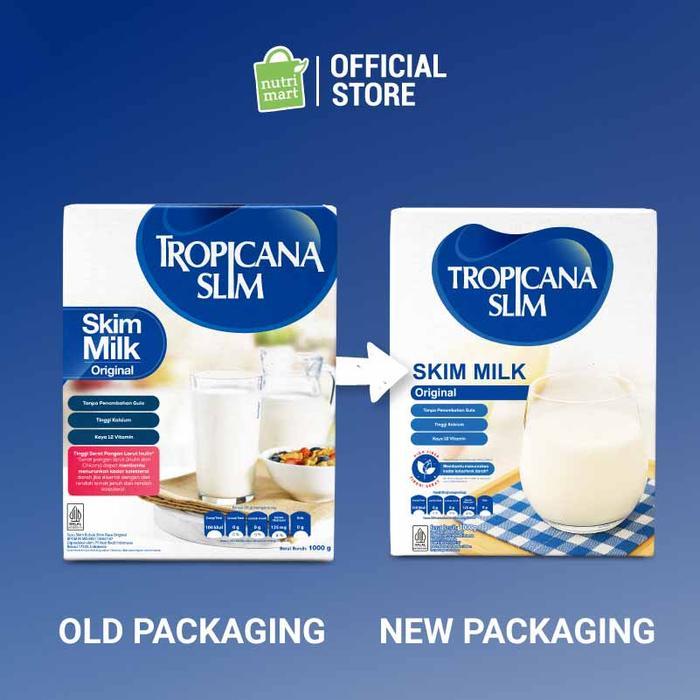 Tropicana Slim Skim Milk Plain 1Kg - Susu Turunkan Kolesterol
