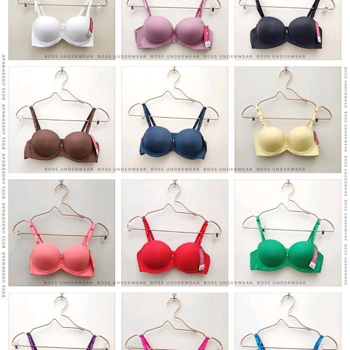 Push up bra kawat, bra busa tebal, bra import, BH kawat polos, BH kawat, Bra hitam murah, bra putih
