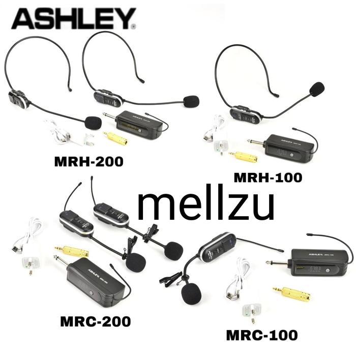 Mic Wireless Ashley Mrh 200 - Mrc 200 - Mrh100 - Mrc100 Headset - Jepit Original Bando - Clip On