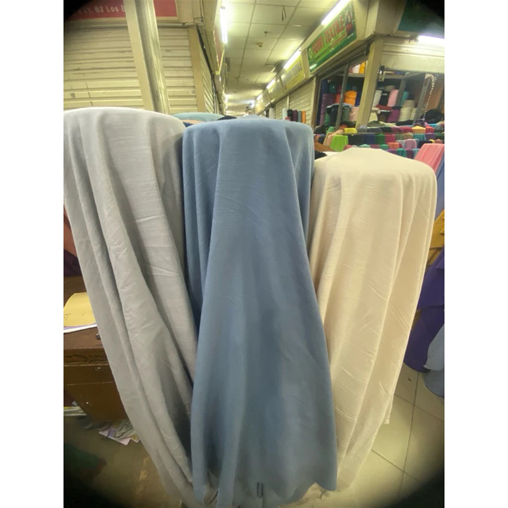 Kain Rayon Twill Slub Cotton Premium Per Meter – Bahan Lembut Flowing Adem untuk Gamis, Dress & Fash