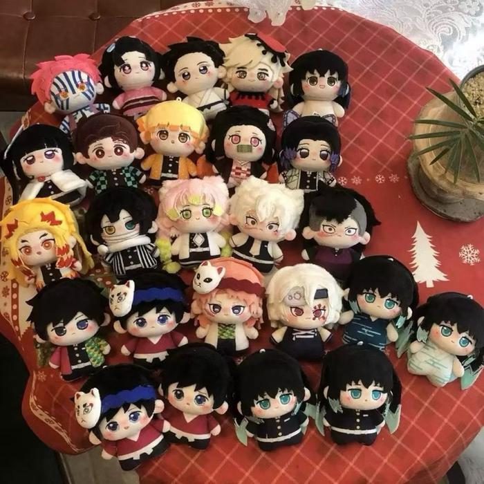 Boneka Gantung Kunci Boneka Deluxe Mewah Demon Slayer Tanjiro Nezuko Zenitsu Giyuu Muichiro