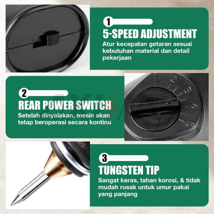 Alat Grafir Ukir Mini Engraver 1Mm Mini Grinder Blister Tuner Bor Ukir Grafir Alat Mesin Ukir Gravir