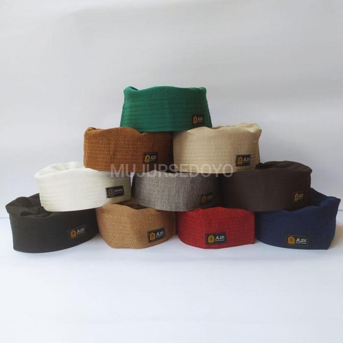 DISKON Peci Ijazi Label Kopiah Habib Bulat Kain Haqqani Ijaji Syech Syekh Assegaf Motif lol peci