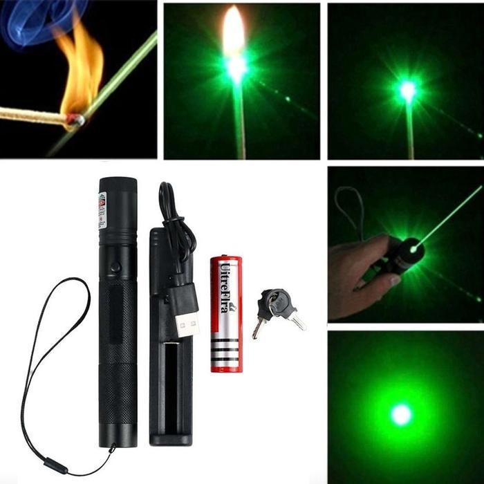 Premium Green Laser Pointer / Laser Pointer Hijau 303 (Rechargeable) Original