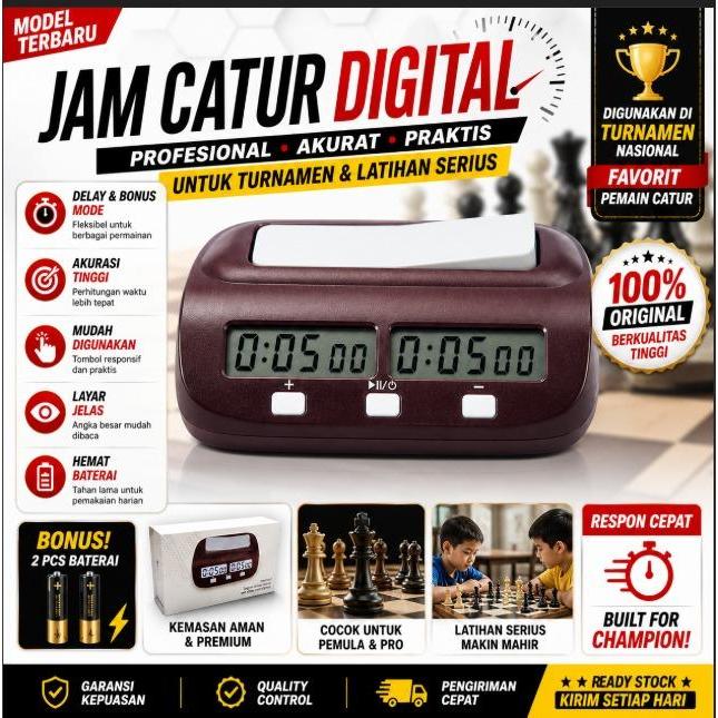 DISKON JAM CATUR LEAP DIGITAL CHESS CLOCK COUNT TIMER PQ99075