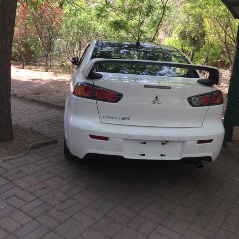 . For Lancer Spoiler Evo Abs Material Car Rear Wing Primer Color Rear -