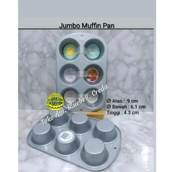 Wilton Recipe Right Non Stick Jumbo Muffin Pan 6 Cav ( 2105-955 ) BISA GRAB