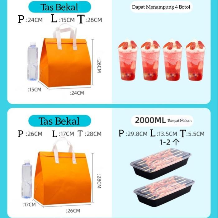 TAS THERMAL COOLER BAG / COOLER BAG ALUMINIUM FOIL THERMAL / TAS BEKAL MAKANAN ANTI AIR TAHAN PANAS
