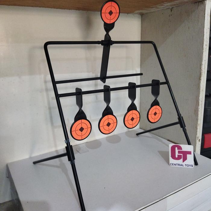 target tembak otomatis metal Siloet 5 plat