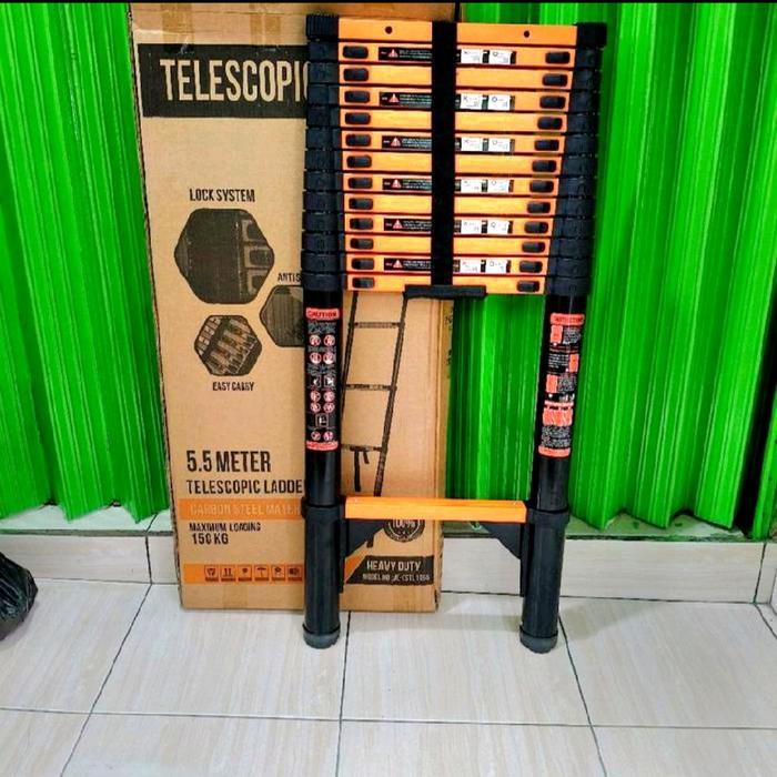 Tangga teleskopik 5,3 meter single / tangga