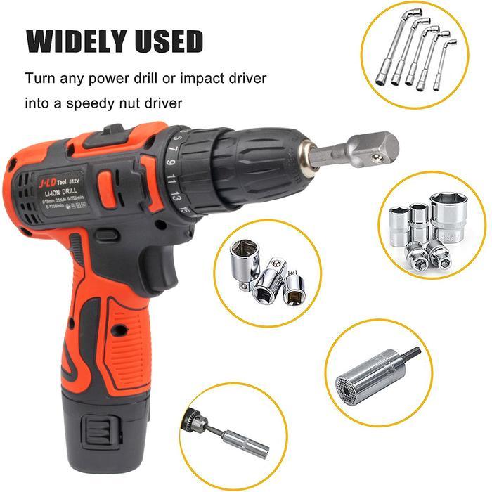 JLD ADAPTOR SOCKET IMPACT DRIVER 3PCS / ADAPTER KUNCI SOCK HEX SHANK