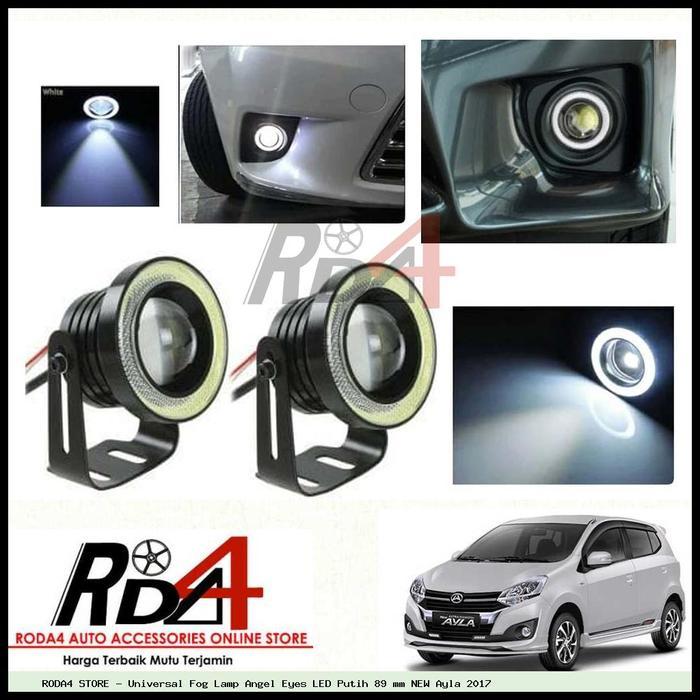 Universal Fog Lamp Angel Eyes Led Putih 89 Mm New Ayla 2017
