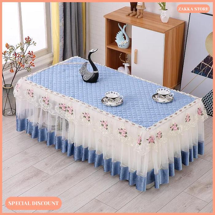 Zakka Store Cod Taplak Meja Persegi Panjang Renda / Taplak Meja Modern Renda / Taplak Meja Tamu