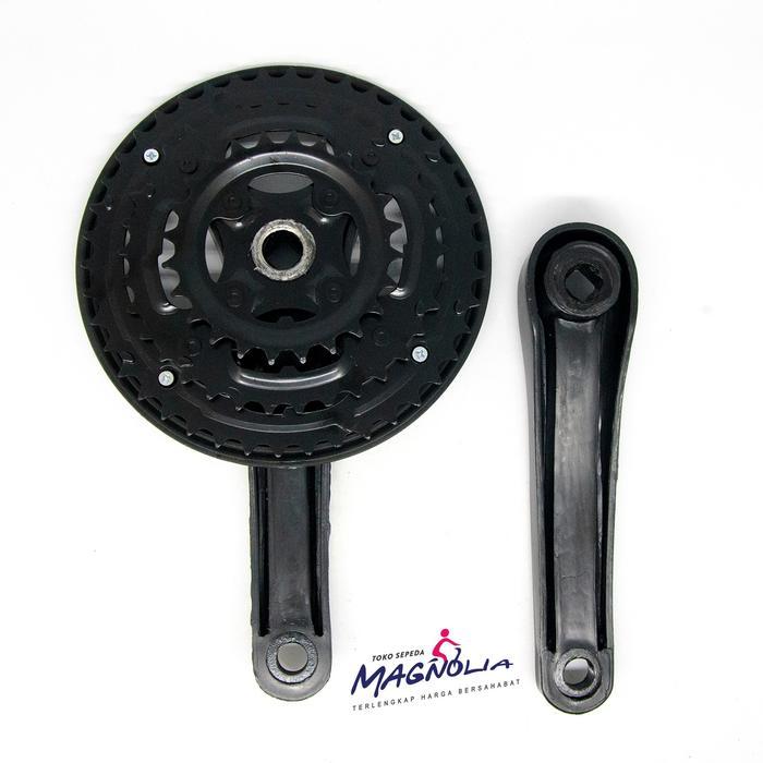 Crankset Crank 3 Speed Gir Gear Depan Sepeda Gunung Mtb Balap Arm 170 Ready