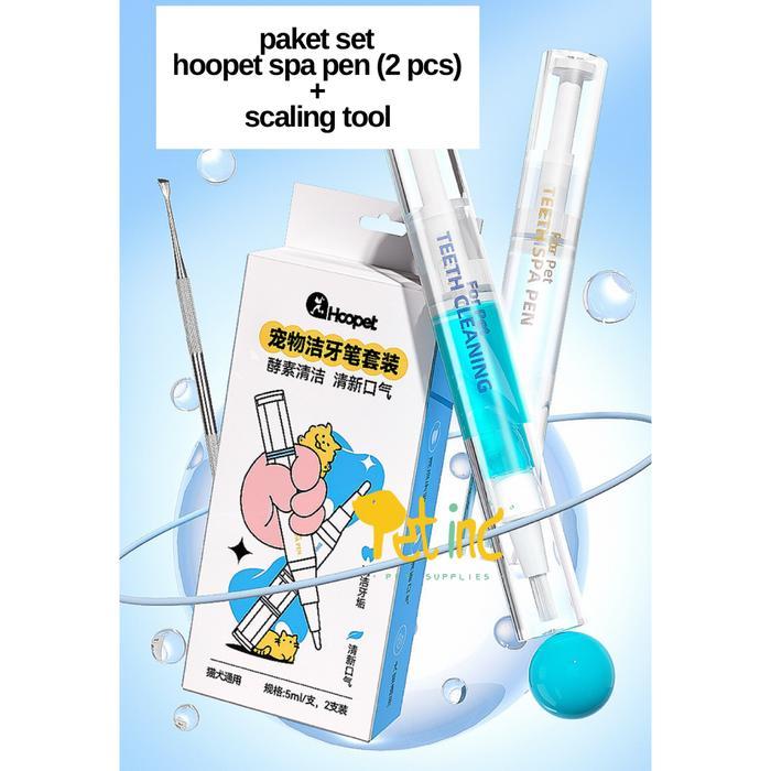 Hoopet teeth cleaning plaque and spa pen (membersihkan karang gigi)