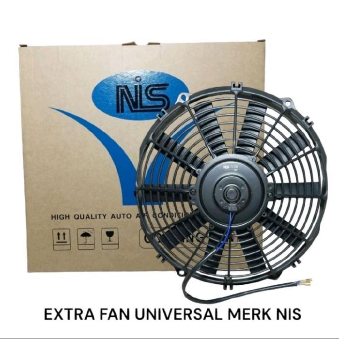 READY PART EXTRA FAN AC UNIVERSAL 12" 12V 12 INCH ASLI MERK NIS KIPAS KONDENSOR AC MOBIL 80 WATT