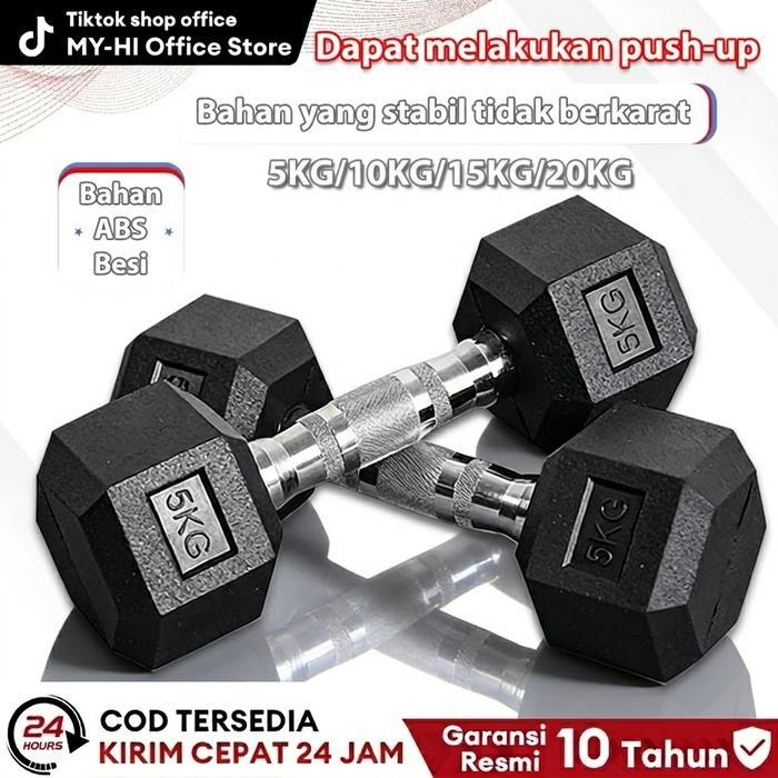 MY-HIMini Dumbbell set 5KG 10KG Anti slip Barbel Dumbbell besi Gym Dumbbell Murah Barbel Wanita Anti