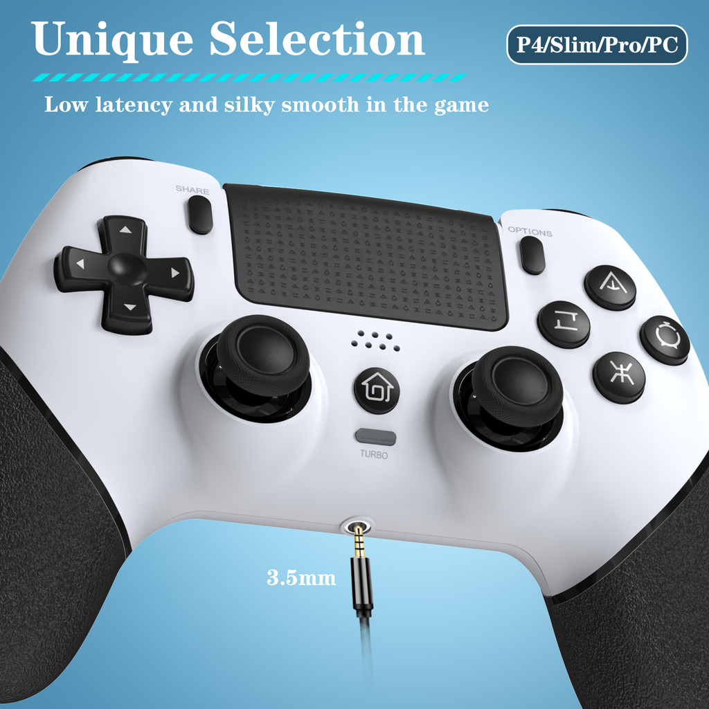 For PS4/PS4 Pro/PS4 Slim Gaming Controller Wireless Bluetooth-Compatible Console Controller Dual