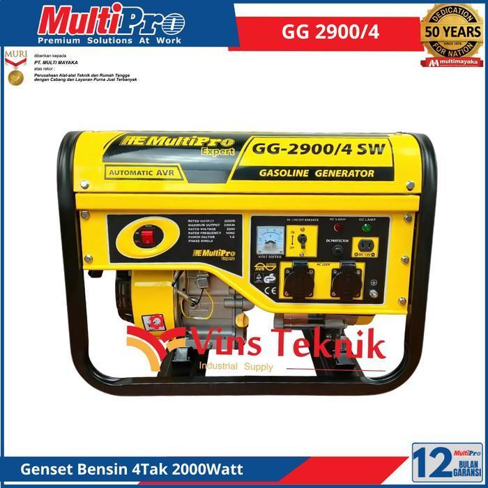 Multipro GG 2900/4 Mesin Genset Listrik Genset Bensin Generator Genset 2.200Watt GG2900/4
