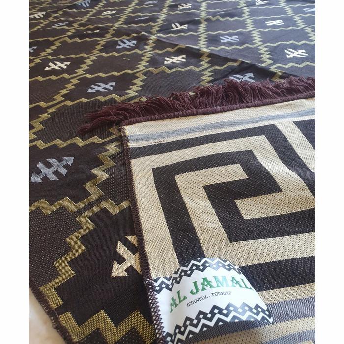 Hambal /Karpet Selimut Rajut Besar Motif geometris 280X180cm /bisa
